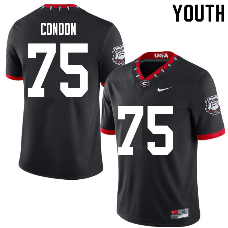 2020 Youth #75 Owen Condon Georgia Bulldogs Mascot 100th Anniversary College Football Jerseys Sale-B